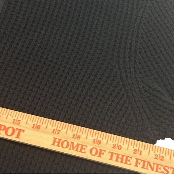 NWT Buffalo David Bitton Black Waffle‎ Knit Sweater W/ Elbow Patches Size Large - Picture 6 of 8